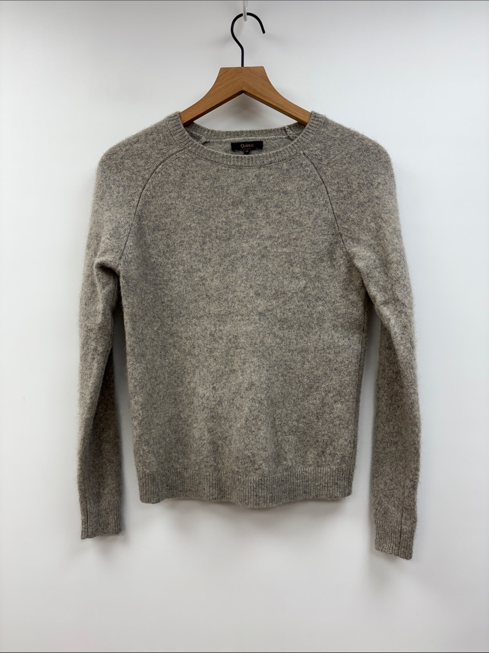 Quince 100% Yak Wool Crewneck Pullover Sweater Minimalist Heather Grey Medium - Picture 3 of 10